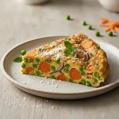 Frittata di piselli e carote