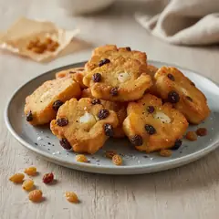 Frittelle di baccalà con uvetta