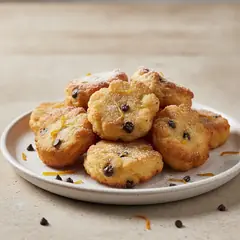 Frittelle di ricotta e arancia con gocce di cioccolato
