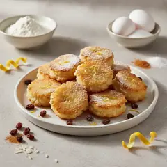 Frittelle dolci di riso al profumo di limone