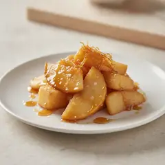 Frutta fritta caramellata