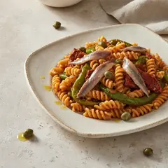 Fusilli con pesto di pomodori secchi e friggitelli