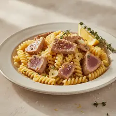 Fusilli con tonno fresco e bottarga