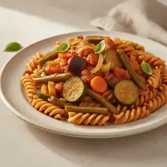 Fusilli integrali al ragù di verdure estive