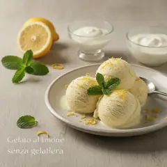 Gelato al limone senza gelatiera con 3 ingredienti