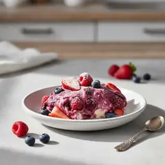 Gelato senza gelatiera ai frutti di bosco