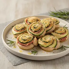 Girelle di petto di pollo e zucchine