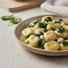 Gnocchi con stracchino e spinaci