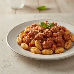 Gnocchi sardi al ragù di salsiccia