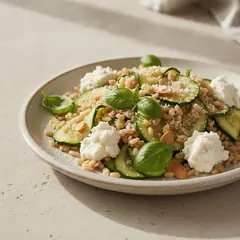 Insalata di farro con zucchine e ricotta