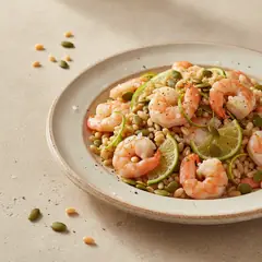 Insalata di farro e gamberi