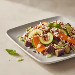 Insalata di riso basmati e selvaggio alle verdure