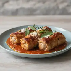 Involtini di maiale al sugo