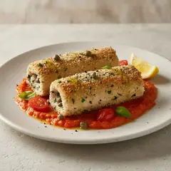 Involtini di sgombro e peperoni