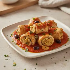 Involtini di spada al sugo con capperi