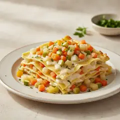 Lasagne con coriandoli di verdure