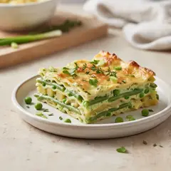 Lasagne con fagiolini patate e piselli