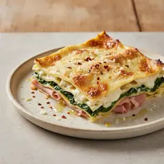 Lasagne con prosciutto e spinaci