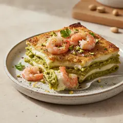 Lasagne gamberi e pistacchi
