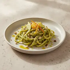 Linguine al pesto di aneto e agrumi