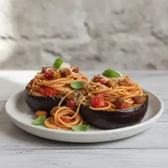Melanzane ripiene di spaghetti alla norma