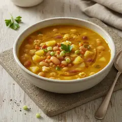 Minestra di legumi e curcuma