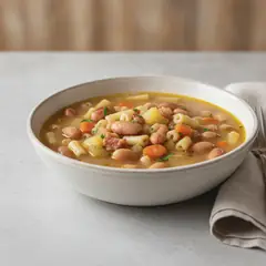 Minestra di pasta e borlotti