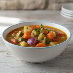 Minestrone di verdure al microonde