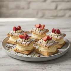 Mini millefoglie con crema diplomatica