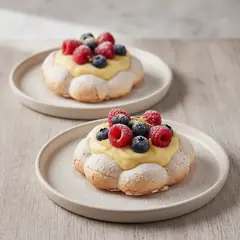 Mini pavlove con crema al limone