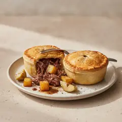 Mini pie di manzo patate e carciofi