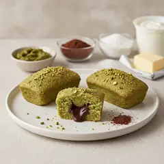 Mini plumcake al pistacchio con cuore al Nesquik