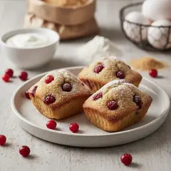 Mini plumcake allo yogurt e mirtilli rossi