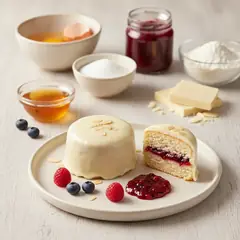 Mini sacher bianca alle mandorle