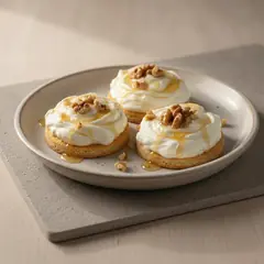Minicake di Pavesini allo yogurt miele e noci