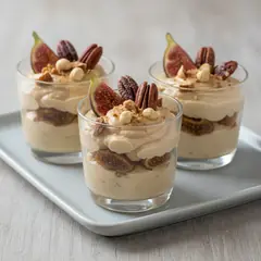Mousse con fichi e frutta secca