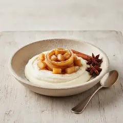 Mousse di ricotta con mele e cannella