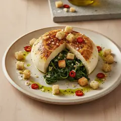 Mozzarella ripiena con cime di rapa