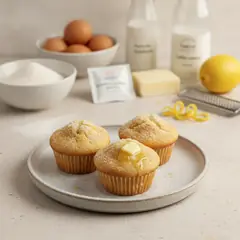 Muffin al latte caldo