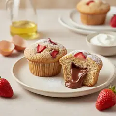 Muffin alle fragole e yogurt con Nutella®