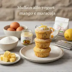 Muffin allo yogurt mango e maracuja
