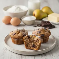 Muffin cioccolato e pere