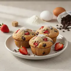 Muffin fragole e cioccolato
