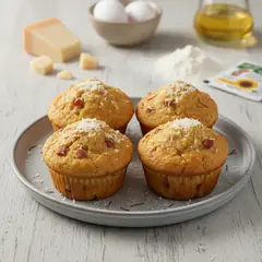 Muffin pancetta e zafferano