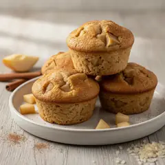 Muffin riso cannella e pere