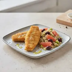 Nasello croccante con insalata di pompelmo