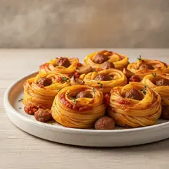 Nidi di tagliatelle al forno
