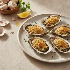Ostriche gratinate ai funghi