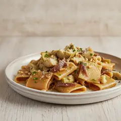 Paccheri con carciofi e acciughe
