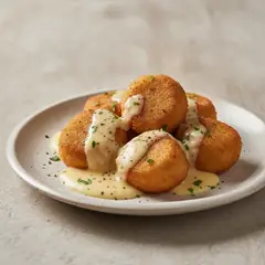 Pallotte cacio e pepe con fonduta